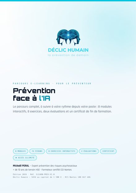 Couverture — Parcours e-learning — Préventeur