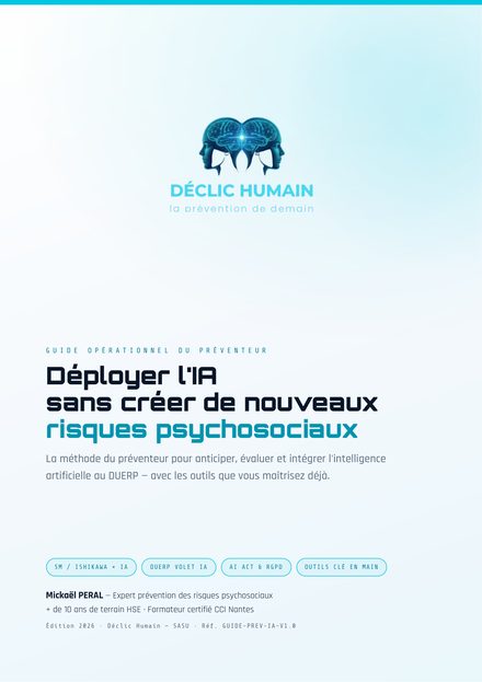 Guide préventeur — déployer l'IA sans créer de RPS