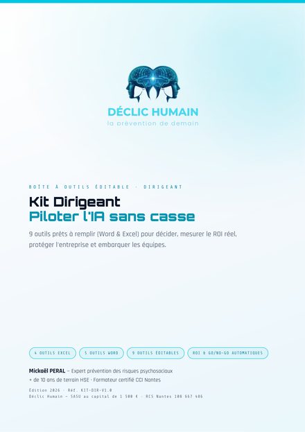 Couverture — Kit Dirigeant — Boîte à outils éditable (piloter l'IA)