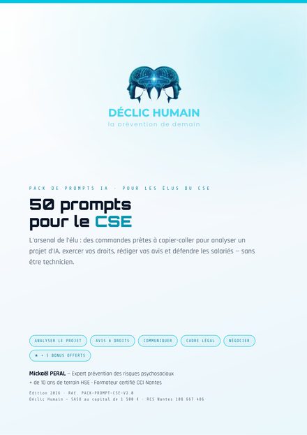 Couverture — Pack de 50 prompts IA — CSE