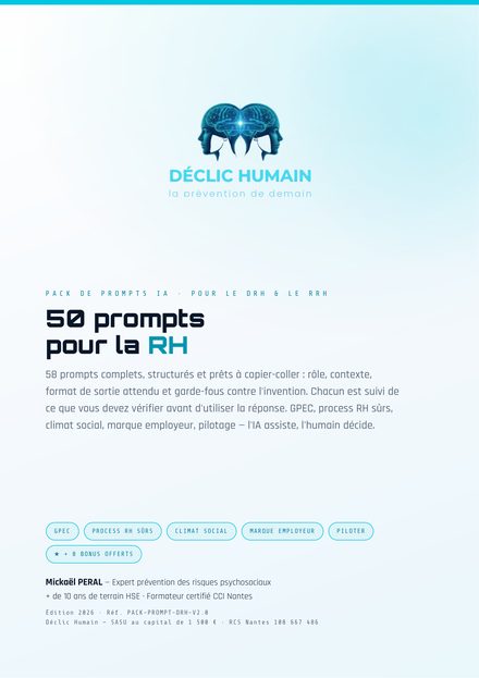Couverture — Pack de 50 prompts IA — DRH / RRH