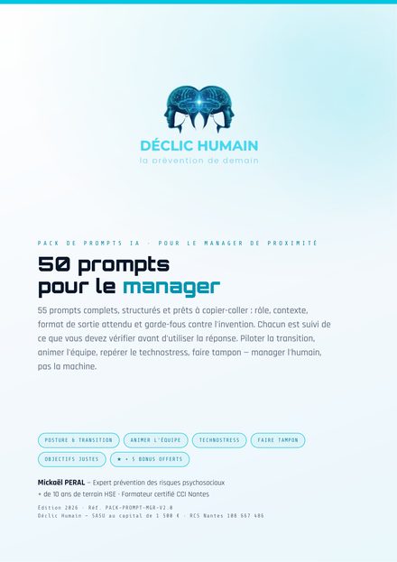 Couverture — Pack de 50 prompts IA — Manager