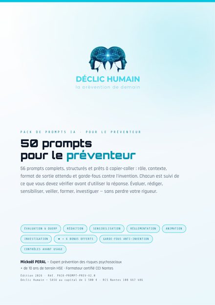 Pack de prompts IA pour le préventeur